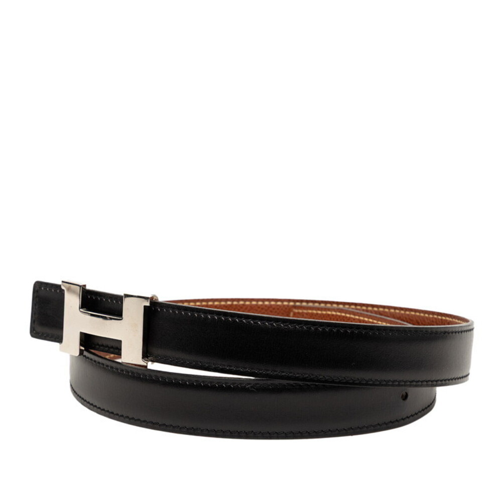 Hermes Constance H-belt, reversible belt, size 65, black and brown box calf l... - Picture 2 of 6